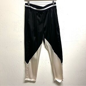 Olympia Activewear Alea Silk Track Pants Black and Cream Size M
